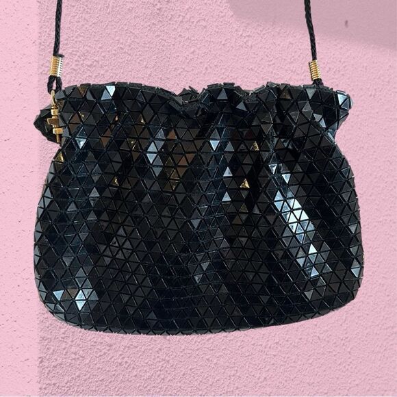 Vintage Artel black geometric evening bag - Picture 1 of 5